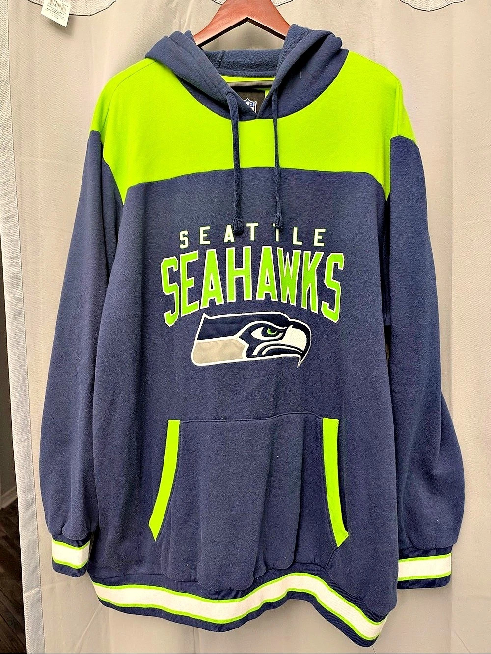 NFL Seattle Seahawks Color Block Hoodie Size 3XL